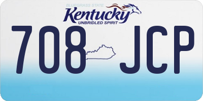 KY license plate 708JCP