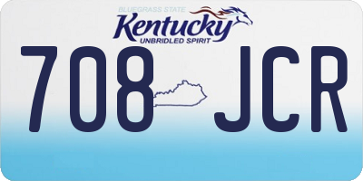 KY license plate 708JCR