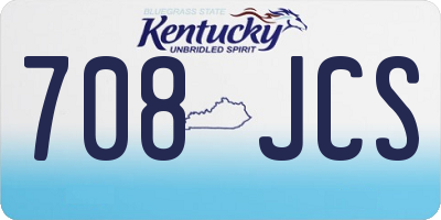 KY license plate 708JCS