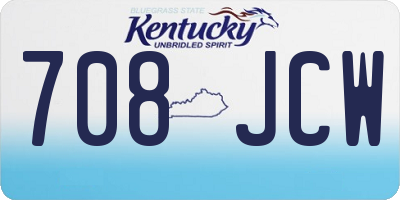 KY license plate 708JCW