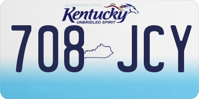 KY license plate 708JCY