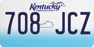 KY license plate 708JCZ
