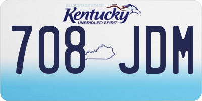 KY license plate 708JDM