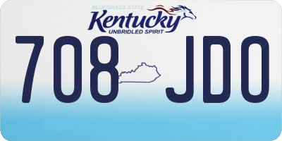 KY license plate 708JDO