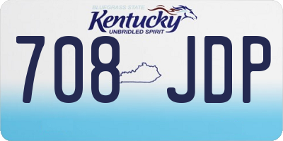 KY license plate 708JDP
