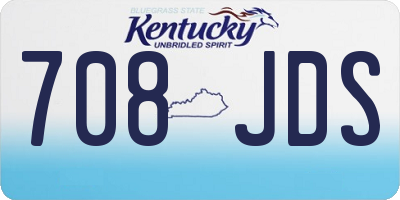 KY license plate 708JDS
