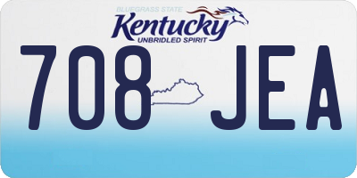 KY license plate 708JEA