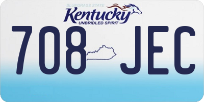 KY license plate 708JEC