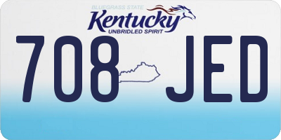 KY license plate 708JED