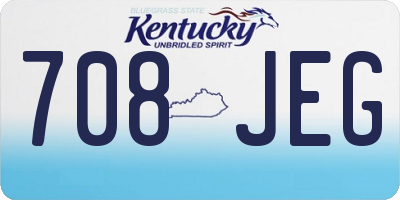 KY license plate 708JEG