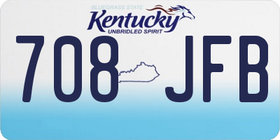KY license plate 708JFB