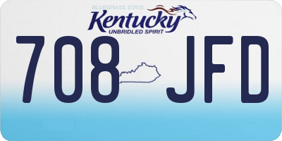 KY license plate 708JFD