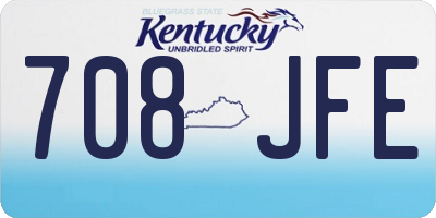 KY license plate 708JFE