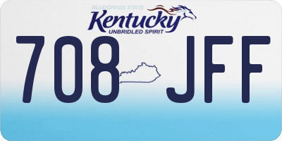 KY license plate 708JFF