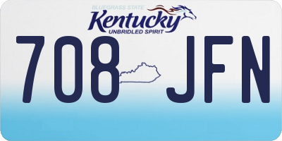 KY license plate 708JFN