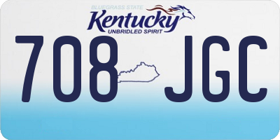 KY license plate 708JGC