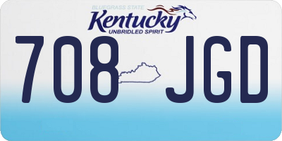 KY license plate 708JGD