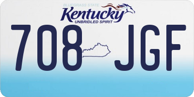 KY license plate 708JGF