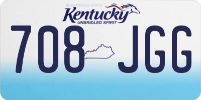 KY license plate 708JGG