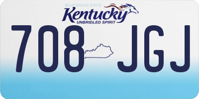 KY license plate 708JGJ