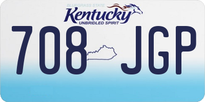 KY license plate 708JGP