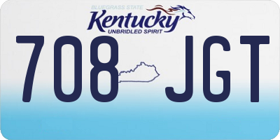 KY license plate 708JGT