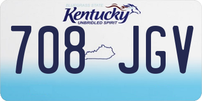 KY license plate 708JGV
