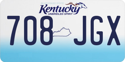 KY license plate 708JGX