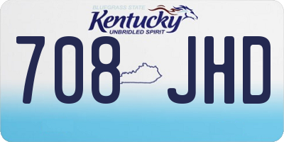 KY license plate 708JHD