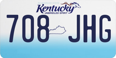 KY license plate 708JHG