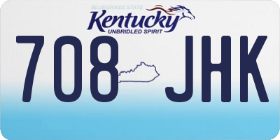 KY license plate 708JHK