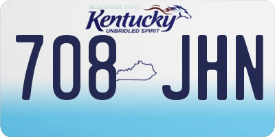 KY license plate 708JHN