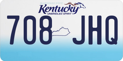 KY license plate 708JHQ