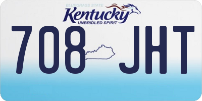 KY license plate 708JHT