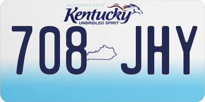 KY license plate 708JHY