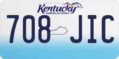 KY license plate 708JIC