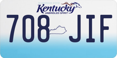KY license plate 708JIF