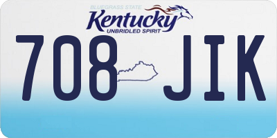 KY license plate 708JIK