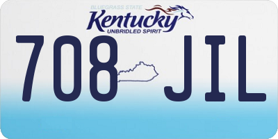 KY license plate 708JIL