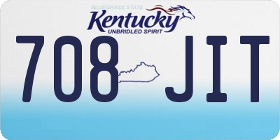 KY license plate 708JIT