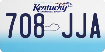 KY license plate 708JJA