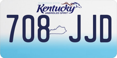 KY license plate 708JJD