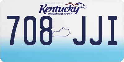 KY license plate 708JJI