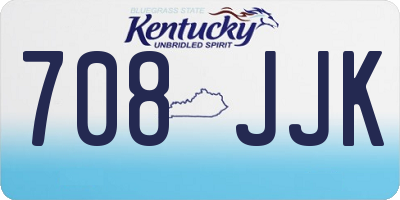 KY license plate 708JJK