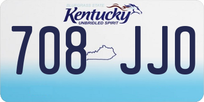 KY license plate 708JJO