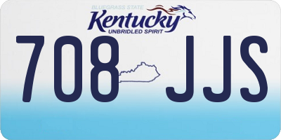 KY license plate 708JJS