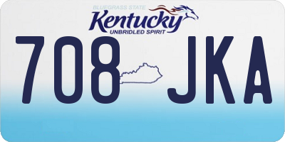 KY license plate 708JKA