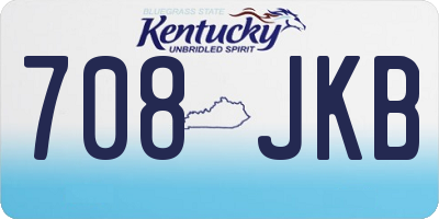 KY license plate 708JKB