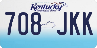 KY license plate 708JKK