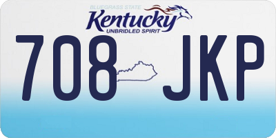 KY license plate 708JKP